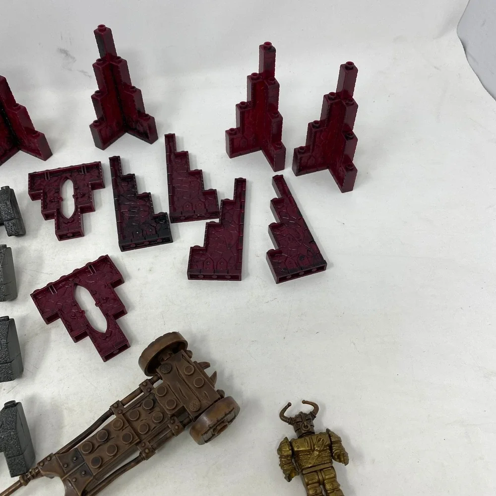 Mega Bloks Dragons Krystal Wars Iron Raiders Castle Walls Figures Lot Vintage